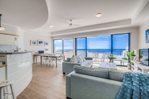 Premium Apartment, 3 Bedrooms, Ocean View | Living area | 50-inch TV with cable channels