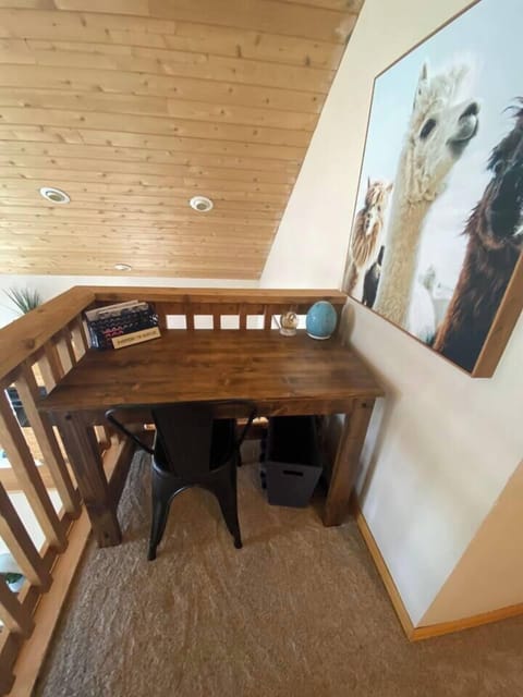 Need to do a little work? Nice desk set up so you can work remotely with the WiFi.