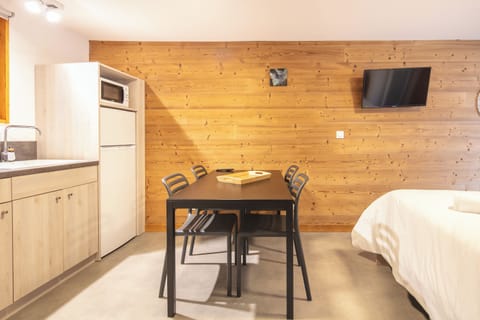 Fridge, microwave, oven, espresso maker