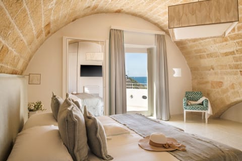 Panoramic Suite, Terrace, Sea View (Family) | Egyptian cotton sheets, premium bedding, down comforters