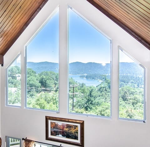 Amazing lake view from deck, living room, dining room & upstairs bedroom