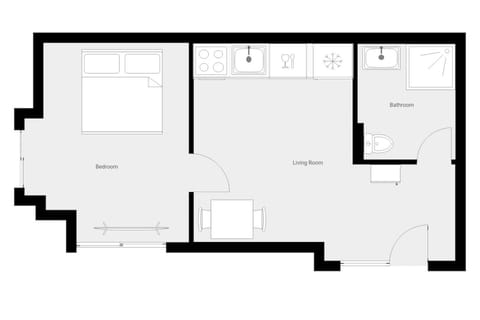 A - One bedroom | Floor plan