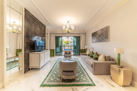 Suite, 2 Bedrooms, Pool Access | Living area | LCD TV