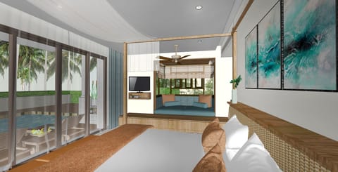 2 bedrooms, minibar, in-room safe, desk