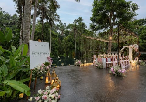 Outdoor wedding area