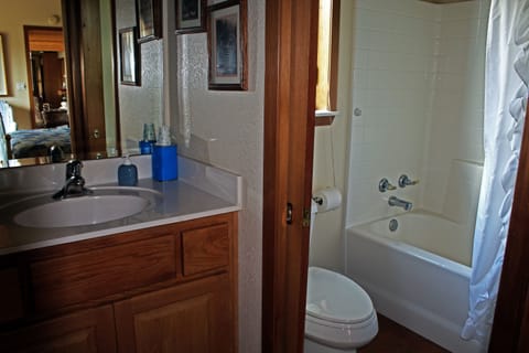 Room, 1 Queen Bed, Hot Tub (Ashley) | Bathroom | Combined shower/tub, deep soaking tub, free toiletries, hair dryer