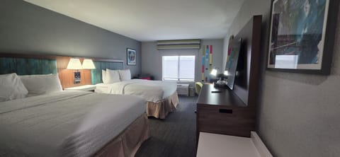 Room, 2 Queen Beds, Refrigerator | In-room safe, iron/ironing board, free WiFi, alarm clocks