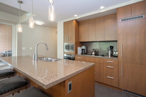 Premium Suite, 2 Bedrooms | Private kitchen | Fridge, microwave, stovetop, dishwasher