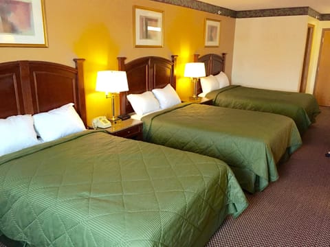 Queen Room With Three Queen Beds | Iron/ironing board, rollaway beds, free WiFi, alarm clocks