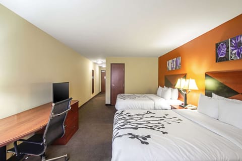 Room, 2 Queen Beds, Accessible, Non Smoking | In-room safe, desk, blackout drapes, iron/ironing board
