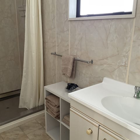 Large Two Bedroom  | Bathroom | Shower, hair dryer, towels, soap