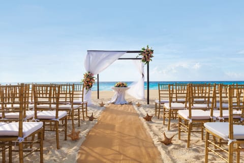 Outdoor wedding area