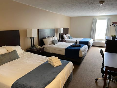 Suite (3 Queen Beds) | Desk, iron/ironing board, free WiFi, bed sheets