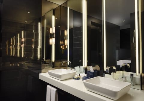 Premium Suite (Centric, Large Suite) | Bathroom | Designer toiletries, hair dryer, bathrobes, towels