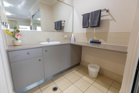 Queen Room | Bathroom | Shower, free toiletries, hair dryer, towels