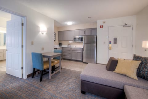 Suite, 1 Bedroom | Private kitchen | Fridge, microwave, stovetop, dishwasher