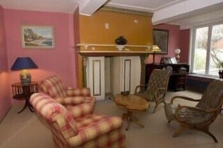 Flat-screen TV, DVD player