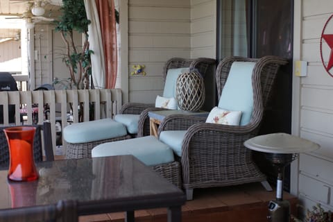 Propane heater included for snuggling up on a chilly morning.