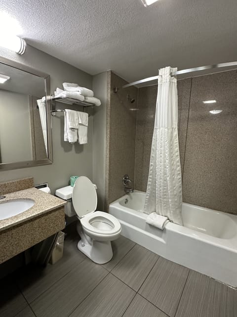 Suite, Multiple Beds, Non Smoking | Bathroom | Combined shower/tub, hair dryer, towels