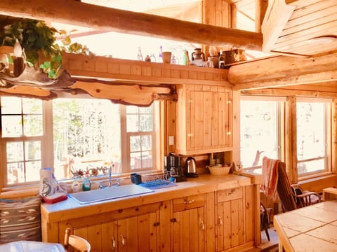 Kitchen over looking creek