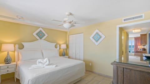 Deluxe Suite, Ocean View | In-room safe, blackout drapes, iron/ironing board, bed sheets