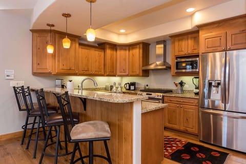 Bar side seating up to four