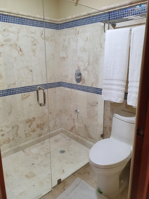 Apartment | Bathroom | Shower, free toiletries, hair dryer, towels