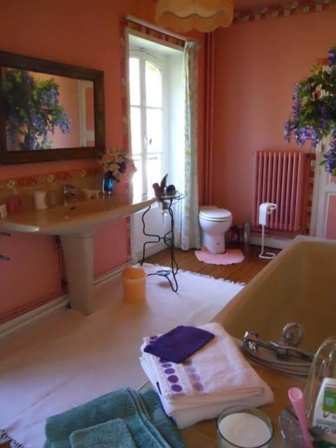 Bathtub, free toiletries, hair dryer, towels