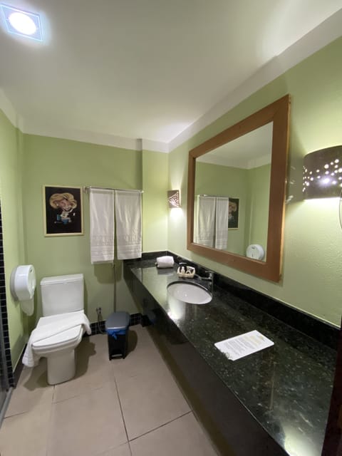 Comfort Suite | Bathroom | Shower, free toiletries, hair dryer, towels