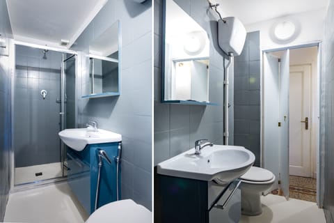 Shower, free toiletries, hair dryer, bidet