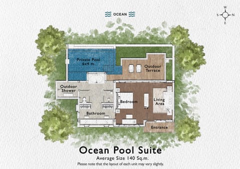 Ocean Pool Suite | Floor plan