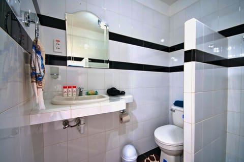 Basic Triple Room, Multiple Beds, Non Smoking | Bathroom | Shower, free toiletries, hair dryer, towels