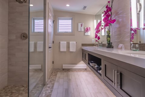 Suite 13 Apartment Balcony Riverview | Bathroom | Shower, hair dryer, bathrobes, slippers