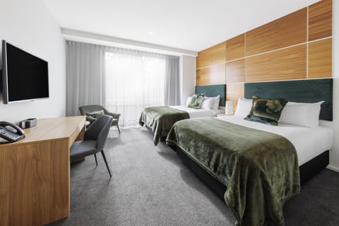 Executive Double or Twin Room, 2 Double Beds | Premium bedding, desk, laptop workspace, blackout drapes