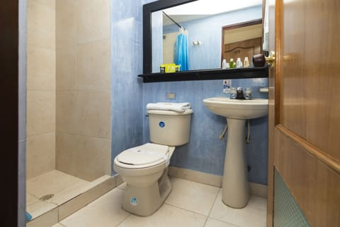 Double Room | Bathroom | Shower, free toiletries, bidet, towels