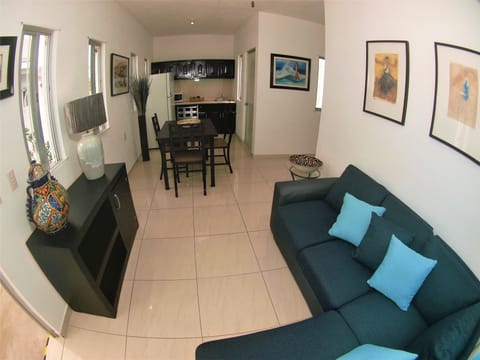 32-inch flat-screen TV with cable channels, TV