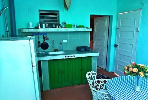 Exclusive House, 3 Twin Beds, Kitchen | Private kitchen | Full-size fridge, cookware/dishes/utensils, cleaning supplies
