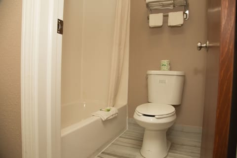 Standard Double Room | Bathroom | Combined shower/tub, towels, soap, toilet paper