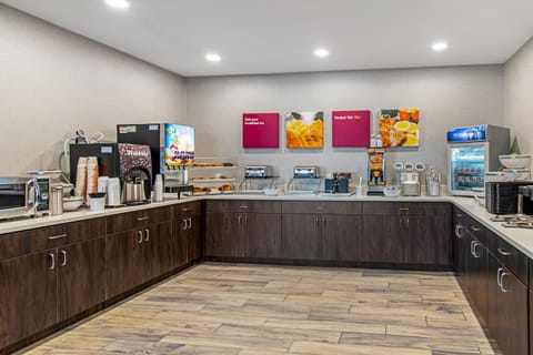 Free daily self-serve breakfast