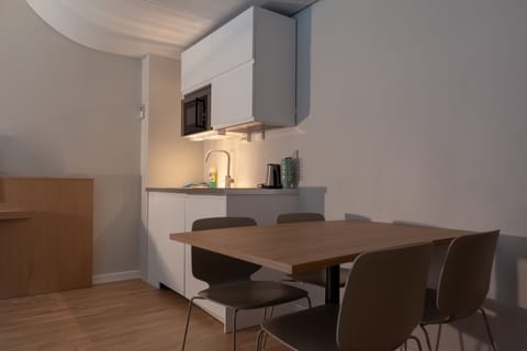 Standard Apartment, 2 Twin Beds, Non Smoking | Private kitchen | Fridge, electric kettle