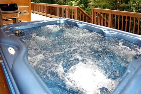 Cabin, 1 Bedroom | Outdoor spa tub