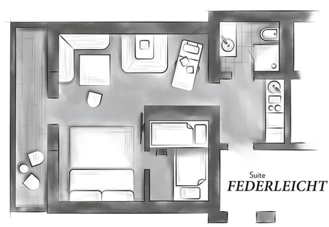 Suite, 1 Bedroom, Balcony ("Federleicht" (incl. cleaning fee)) | Floor plan