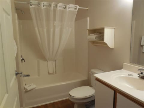 Suite, 1 Bedroom | Bathroom | Combined shower/tub, free toiletries, towels