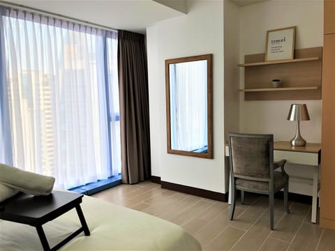 Luxury Apartment, 1 Bedroom | 1 bedroom, blackout drapes, soundproofing, iron/ironing board