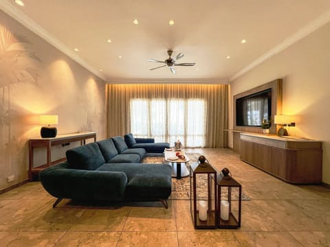Presidential Suite (Pool Villa) | Living room | 50-inch LCD TV with satellite channels, TV