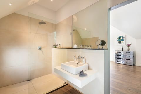 Executive Room 5 | Bathroom | Shower, rainfall showerhead, free toiletries, hair dryer