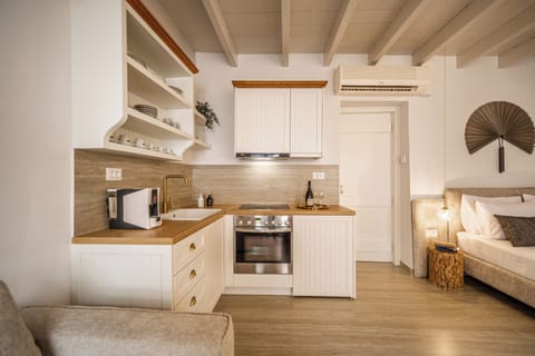 Deluxe Studio Suite | Private kitchen | Fridge, espresso maker, coffee/tea maker, electric kettle