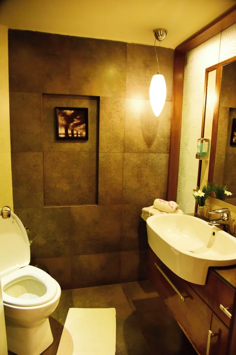 Deluxe Room | Bathroom | Shower, free toiletries, hair dryer, slippers