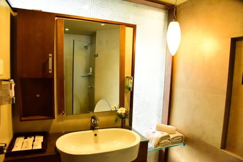 Premier Room, 1 Double Bed | Bathroom | Shower, free toiletries, hair dryer, slippers