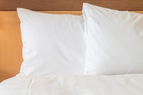 Hypo-allergenic bedding, in-room safe, desk, free cribs/infant beds